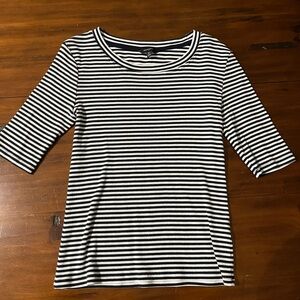 Banana Republic Black and White Striped Tee